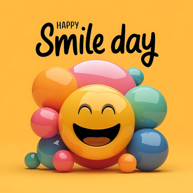 Celebration World Smile Day Vector Image Illustration