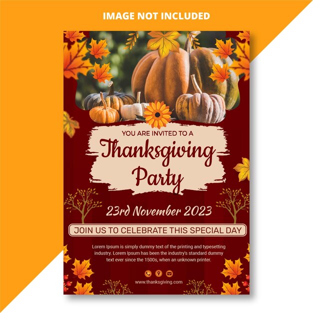 Vector celebrational thanksgiving print template