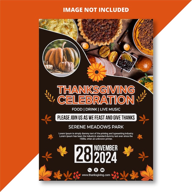 Celebrational thanksgiving print template