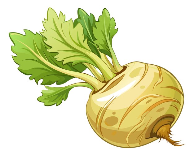 Vector celeriac vector illustration isolated in white background