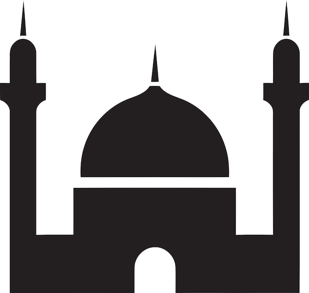 Celestial Charm Iconic Mosque Vector Tranquil Temples Emblematic Mosque Icon