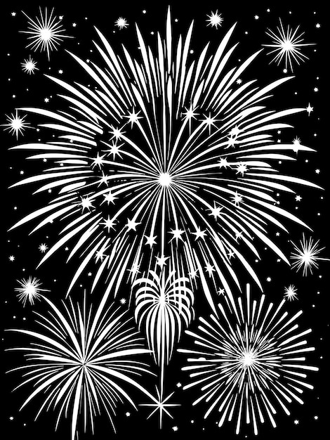 Vector celestial fireworks vector graphics illustration eps source file format lossless scaling icon design