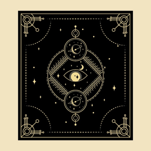 Celestial magical tarot cards esoteric occult spiritual reader witchcraft  eye of god third eye