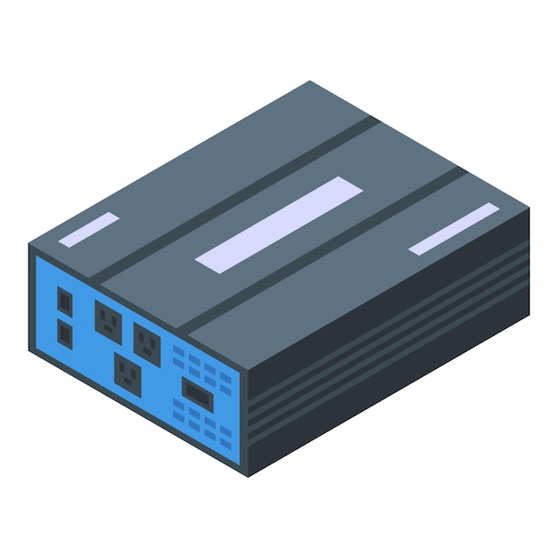 Cell meter inverter icon isometric vector Source portable