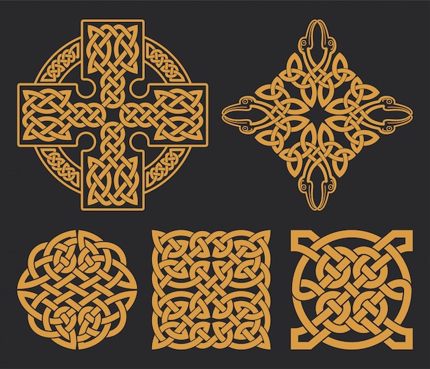 celtic cross and knot set