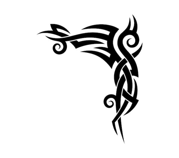 Vector celtic or maori polynesian tribal tattoo ornament