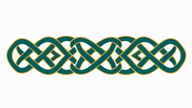 Vector celtic national ornament interlaced ribbon isolated image