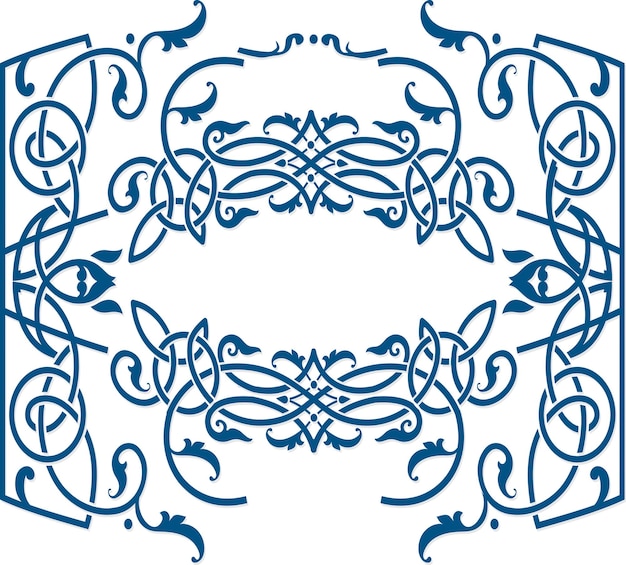 Celtic ornament style frame template