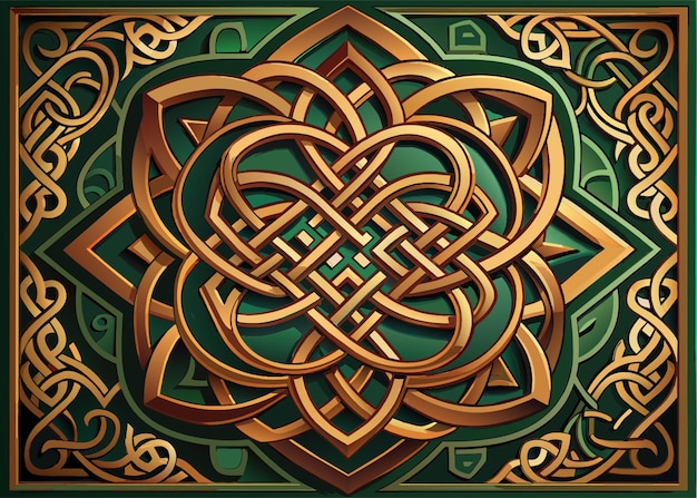 Vector celtic patterns vector illustration flat 2