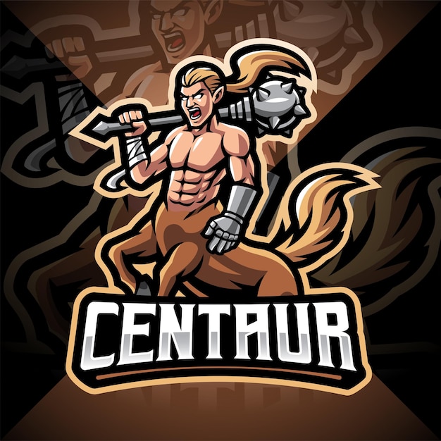 Centaur esport mascot logo design