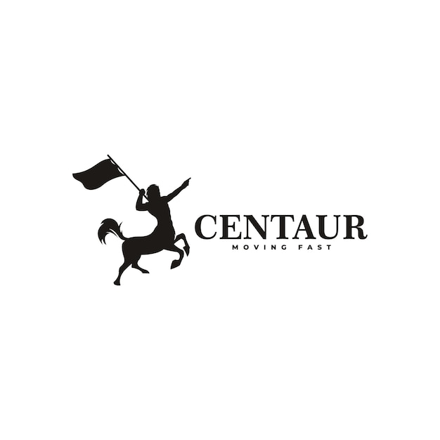 Centaur logo design vector illustration