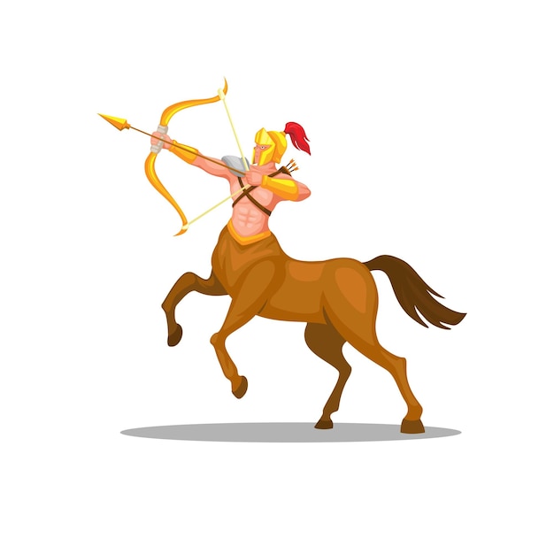 Centaur warrior archer sagitarius character symbol illustration vector