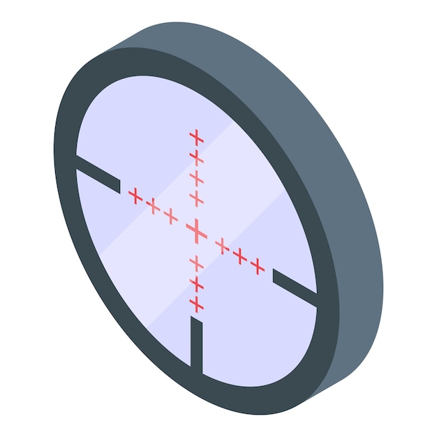 Center scope sight icon Isometric of Center scope sight vector icon for web design isolated on white background