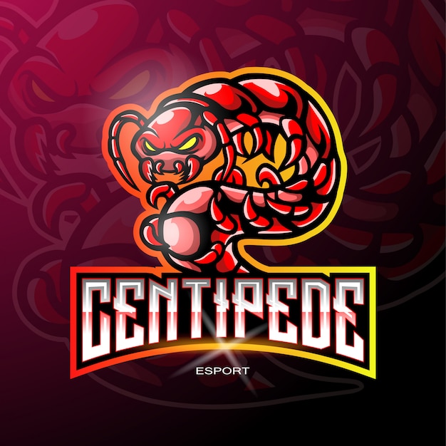 Centipede mascot for gaming logo.