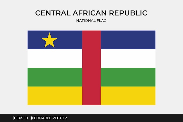 Central African RepublicNational Flag Illustration