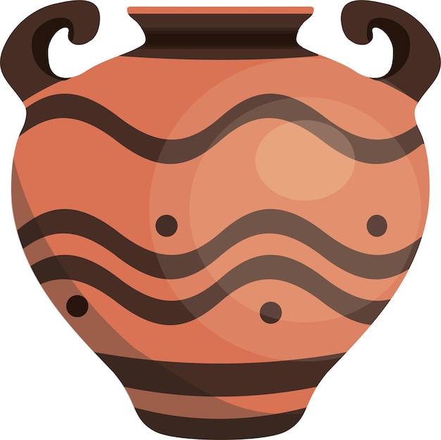 Vector ceramic vase from excavations in greece painted archaeological pottery ancient greek jug pot