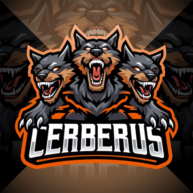 Cerberus esport mascot logo design