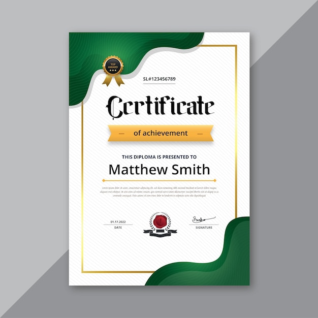 Certifiacte Template Design