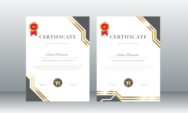 certificat gold template collection