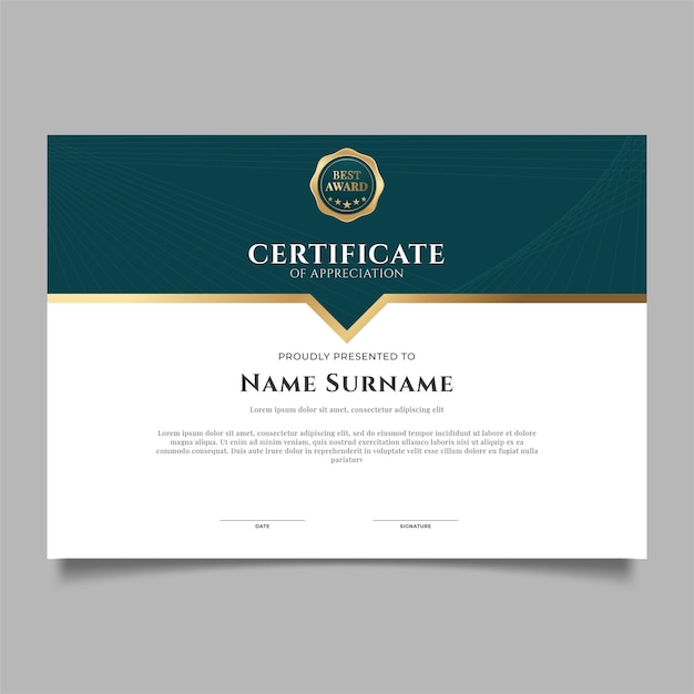 Certificate of achievement border design templates