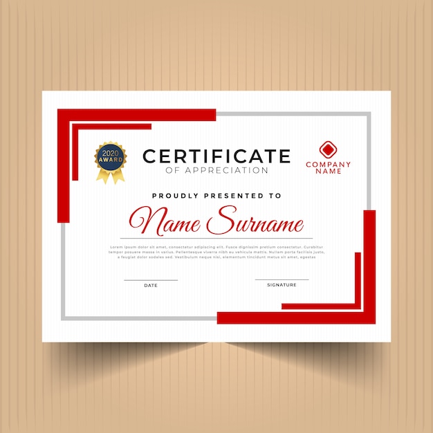 Certificate of achievement template design