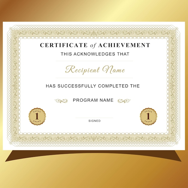 Certificate of achievement