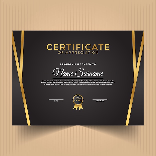 Certificate of appreciation design template