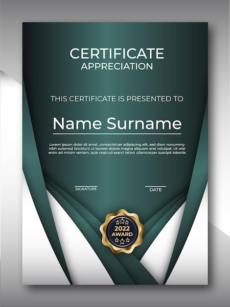 Certificate of appreciation design template