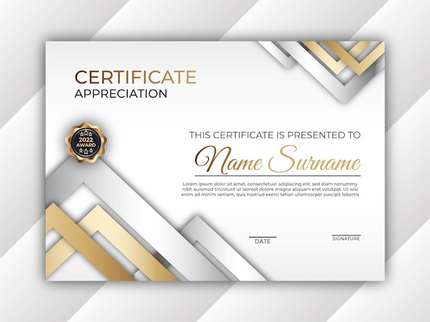 Certificate of appreciation design template