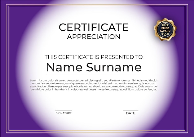 Certificate of appreciation design template