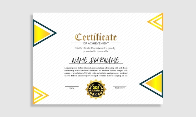 Certificate of appreciation template diploma certificate template premium Vector