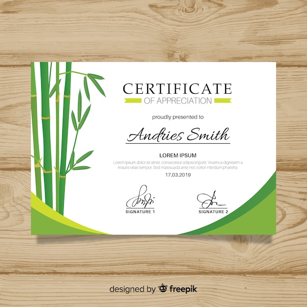 Certificate of appreciation template