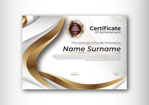 certificate, award, diploma, achievement, business, honor, elegant, template