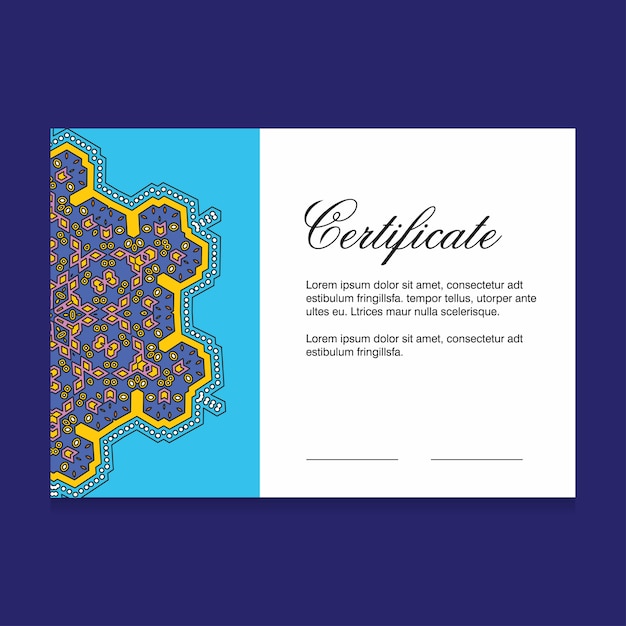 Certificate creative design vector