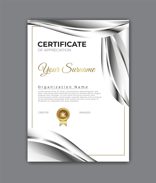 Certificate design diploma gift