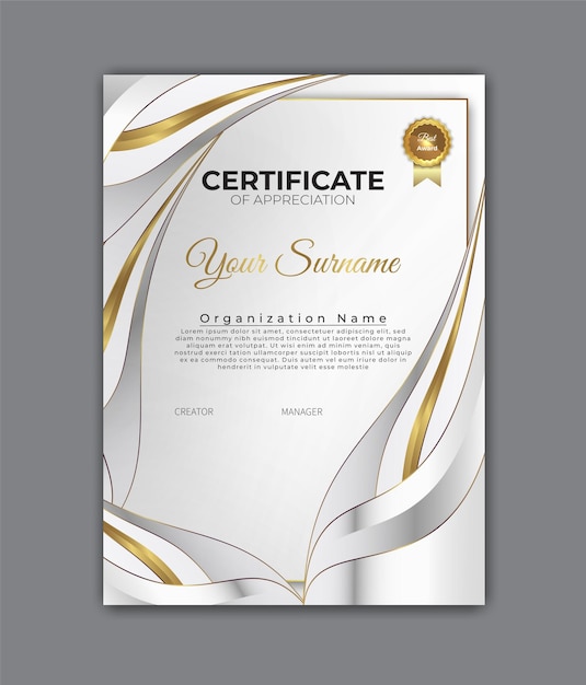 Certificate design diploma modern