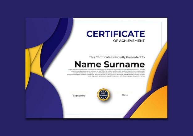 Certificate design diploma template