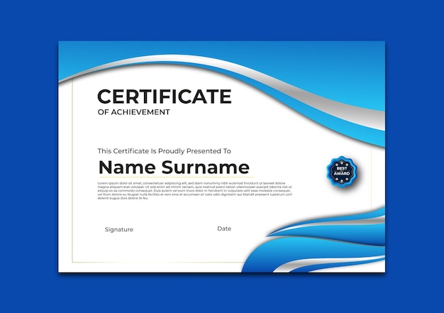 Certificate design diploma template