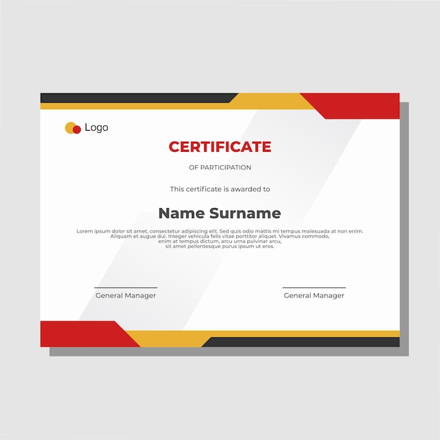 Certificate design template can be used for digital and print