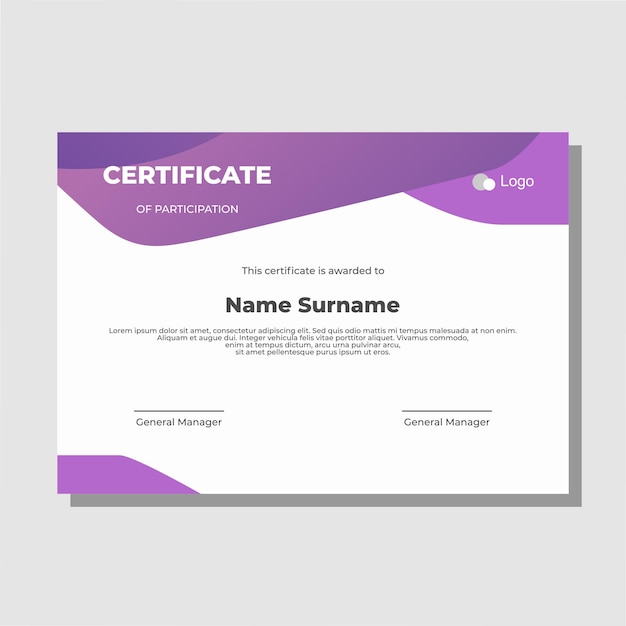 Certificate design template can be used for digital and print