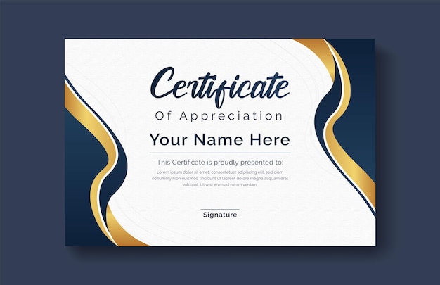 Certificate Design template modern professional certificate appreciation award recognition