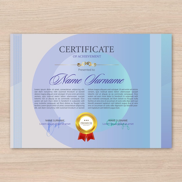 Certificate design template Vector