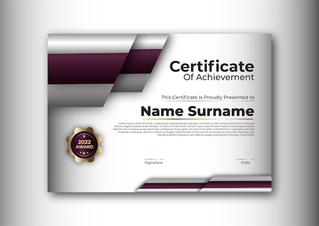 Certificate design template