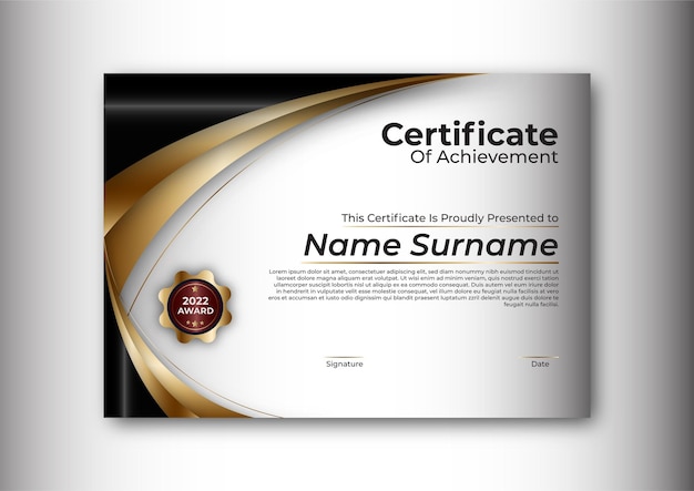 Certificate design template