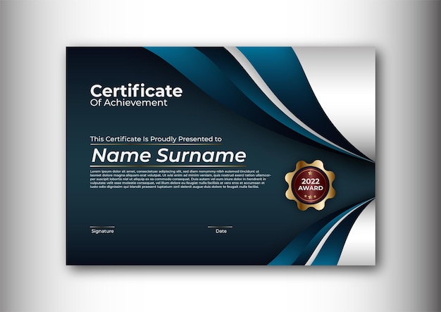 Certificate design template