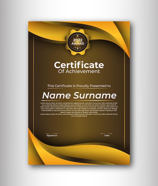 Certificate design template