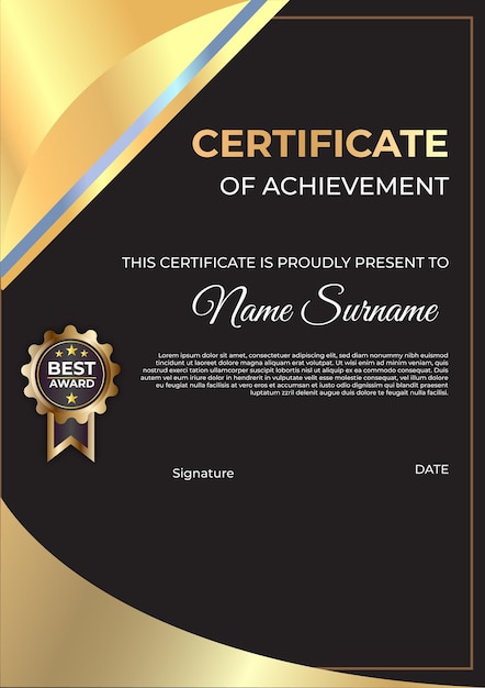 Certificate design template