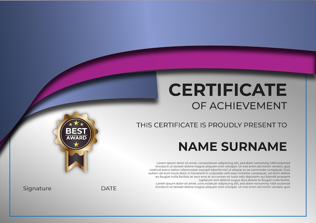 Certificate design template