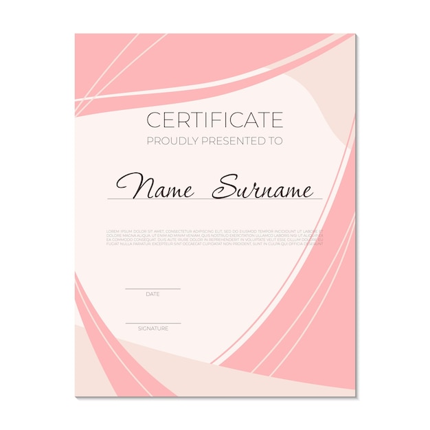 Certificate design template