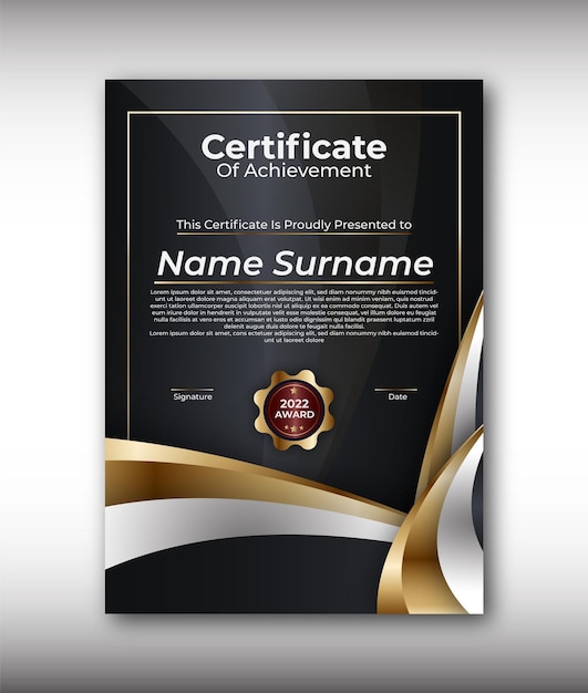 Certificate design